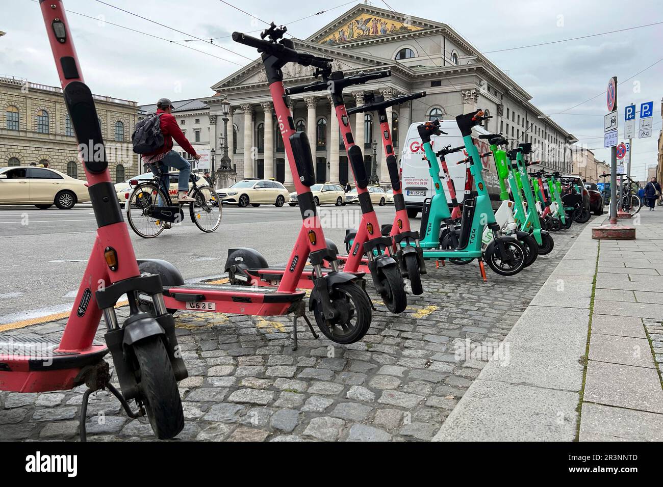 Munich, Deutschland. 24th May, 2023. Escooters from the providers VOI