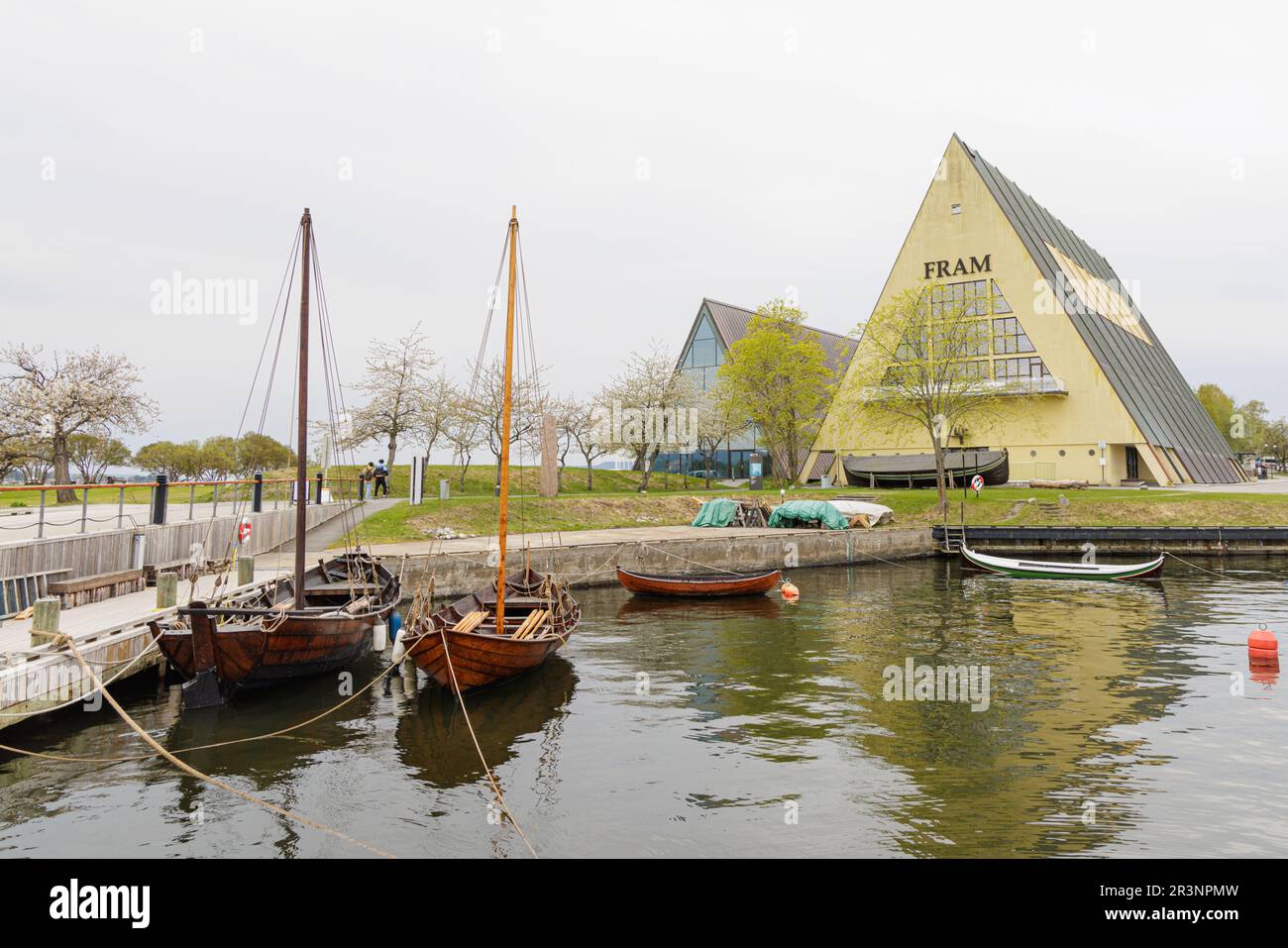 Oslo, Norway - May 2023: old sailing boats moored outside the ...
