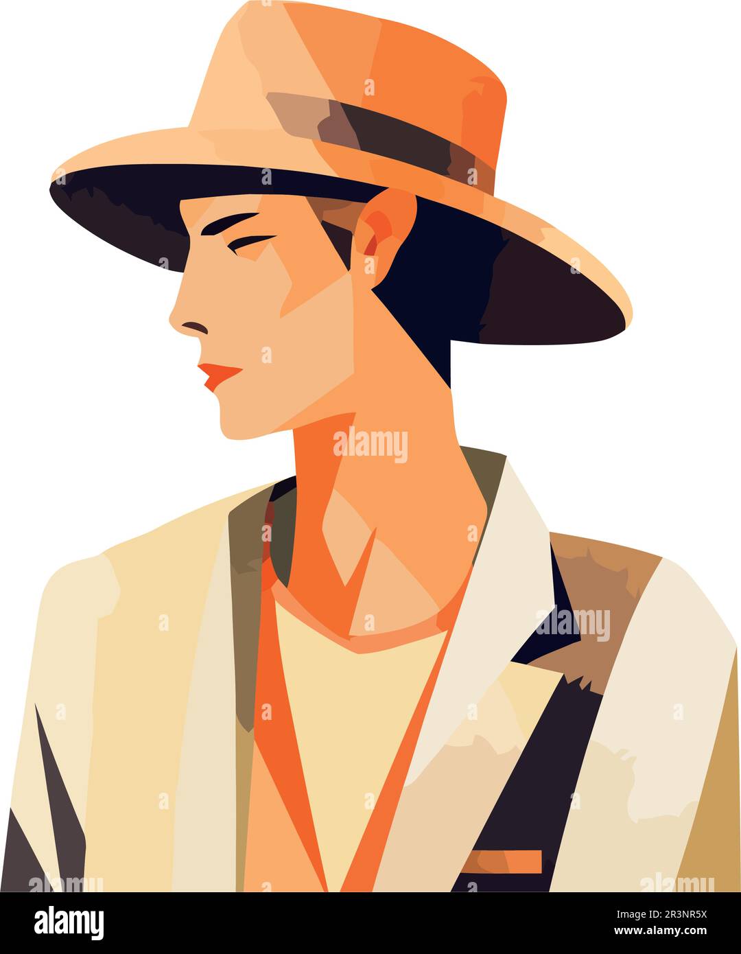 Modern man looking fashionable in summer suit Stock Vector Image & Art ...