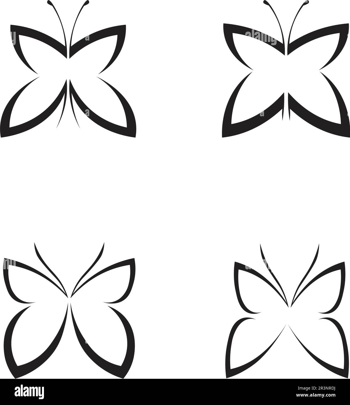 Vector - Butterfly conceptual simple, colorful icon. Logo. Vector ...