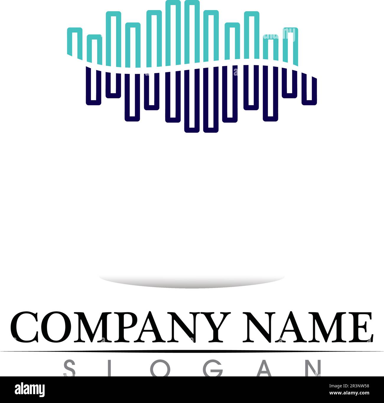 illustration of the sound wave icon vector icon template logo Stock ...