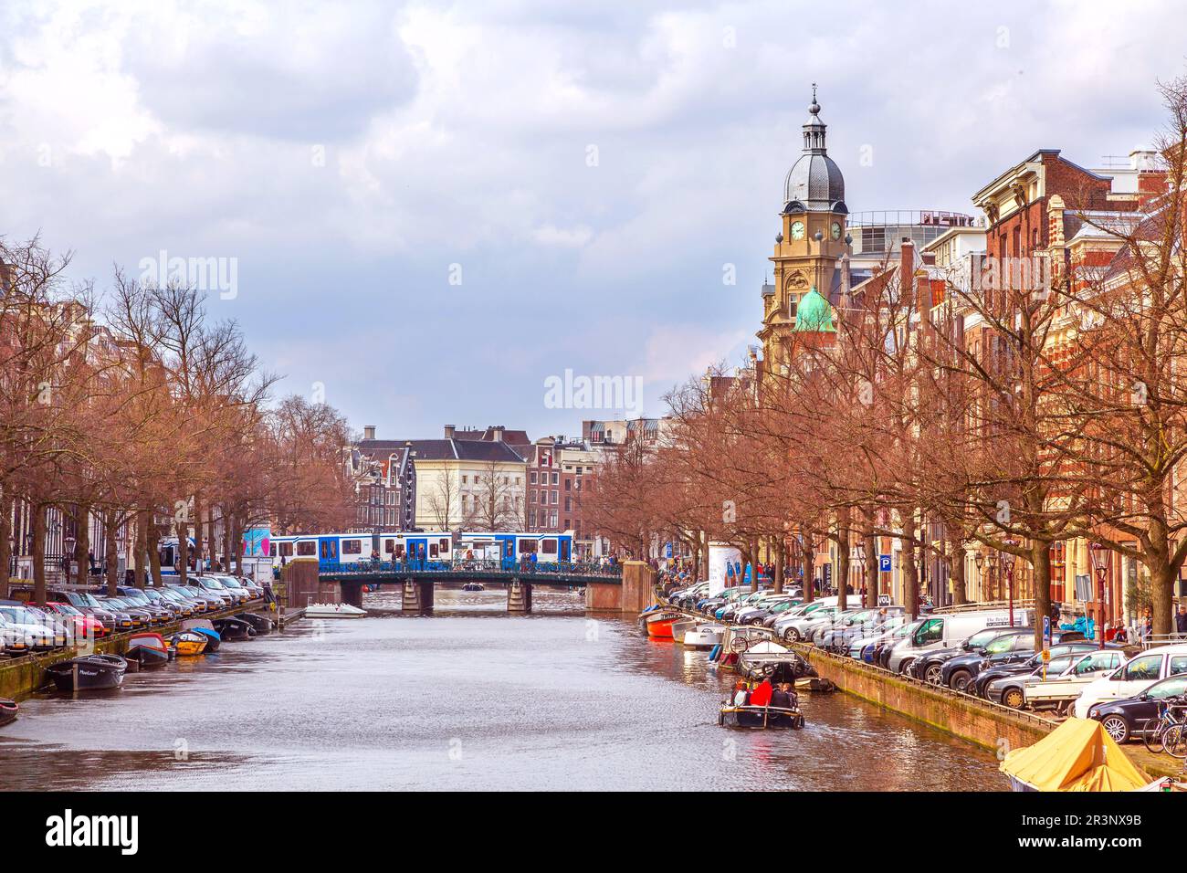 Amsterdam, Netherlands traditional old houses Stock Photo