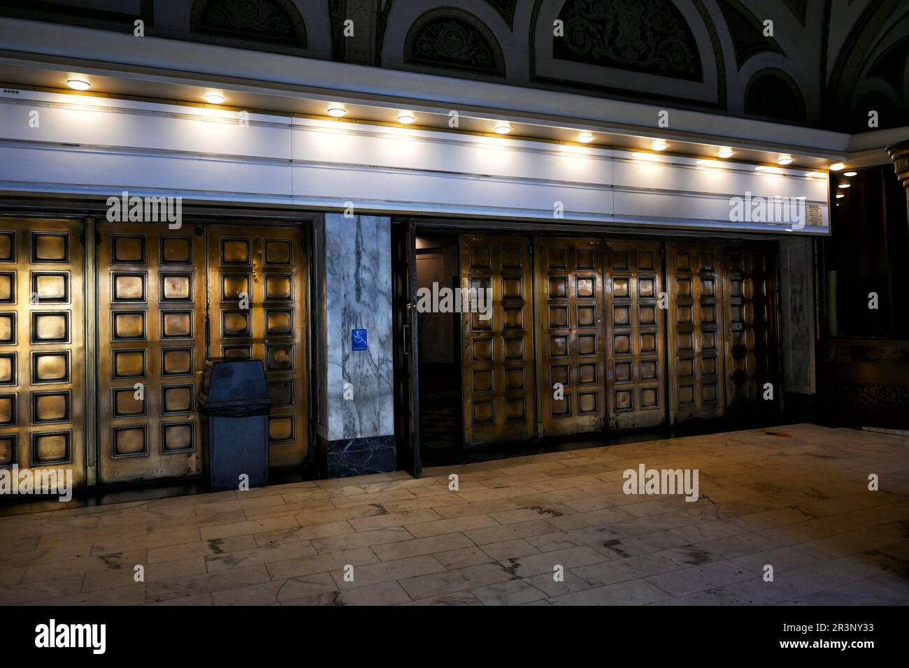 LOS ANGELES, CALIFORNIA - 17 MAY 2023: The Orpheum Theatre Lobby. On Broadway in Downtown Los Angeles, it is the most restored of the historical movie Stock Photo