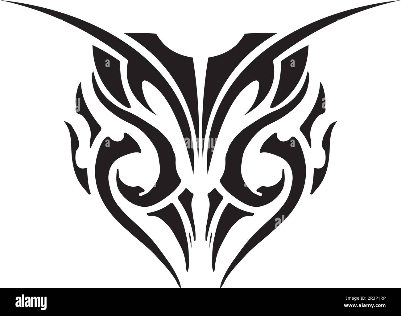 tribal tatto collection set flame tatoo totem Vector Illustration ...