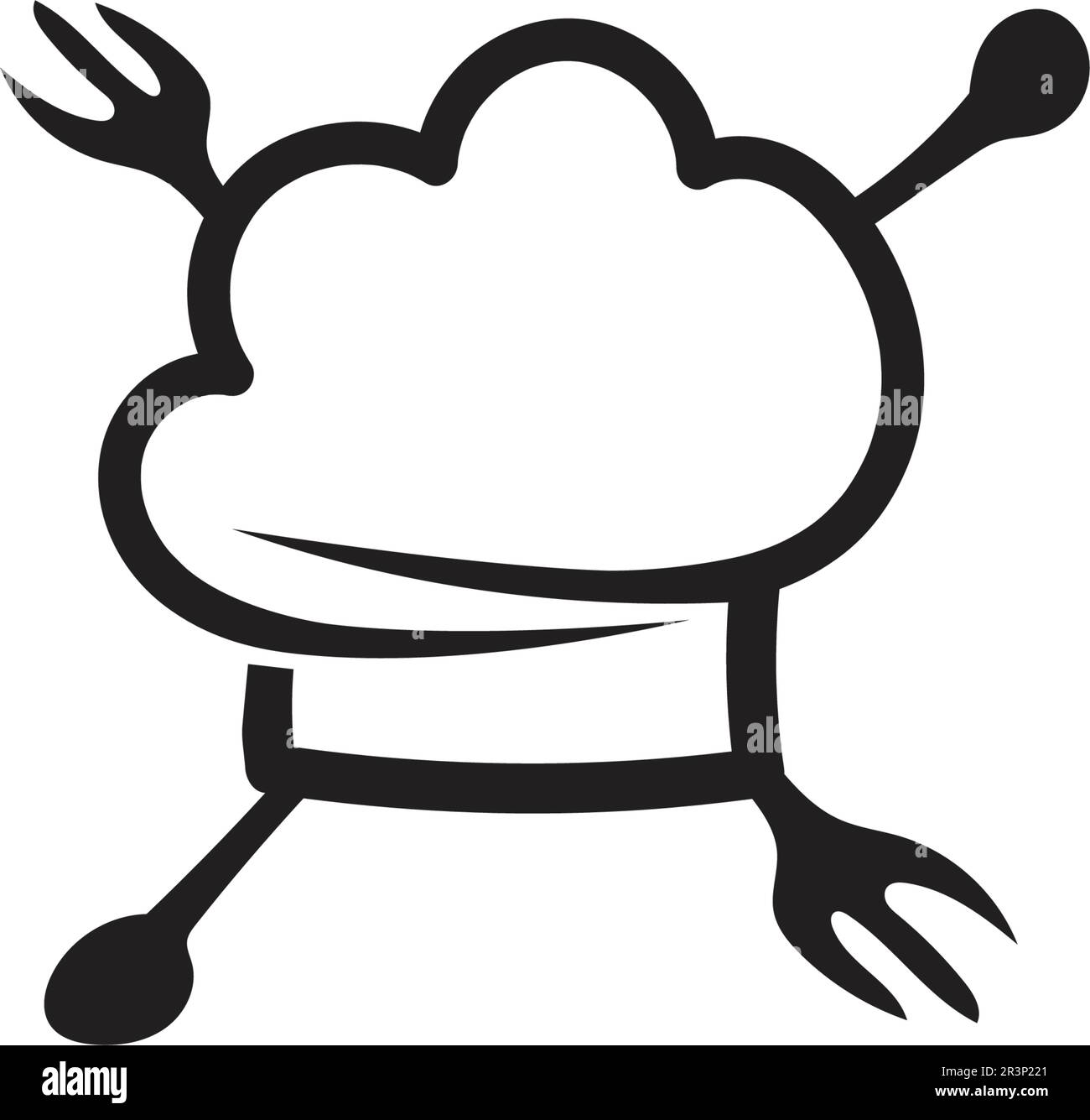 chef logo classical cook catering vector design Stock Vector