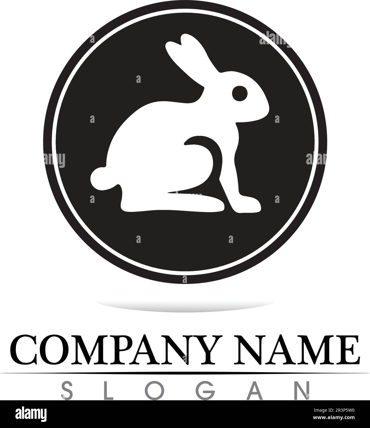 Rabbit Logo template vector icon design Stock Vector
