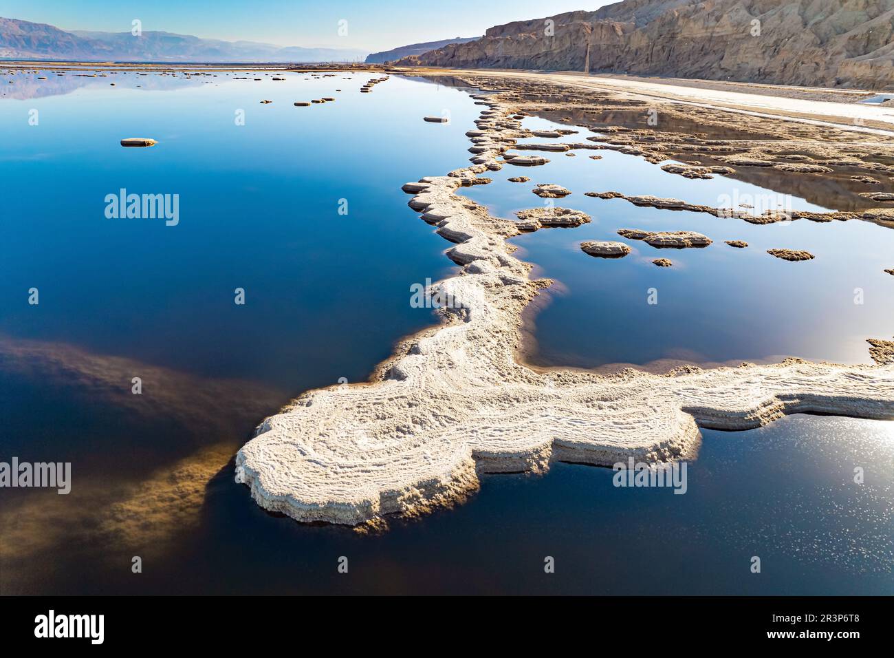 The surface of the blue water Stock Photo