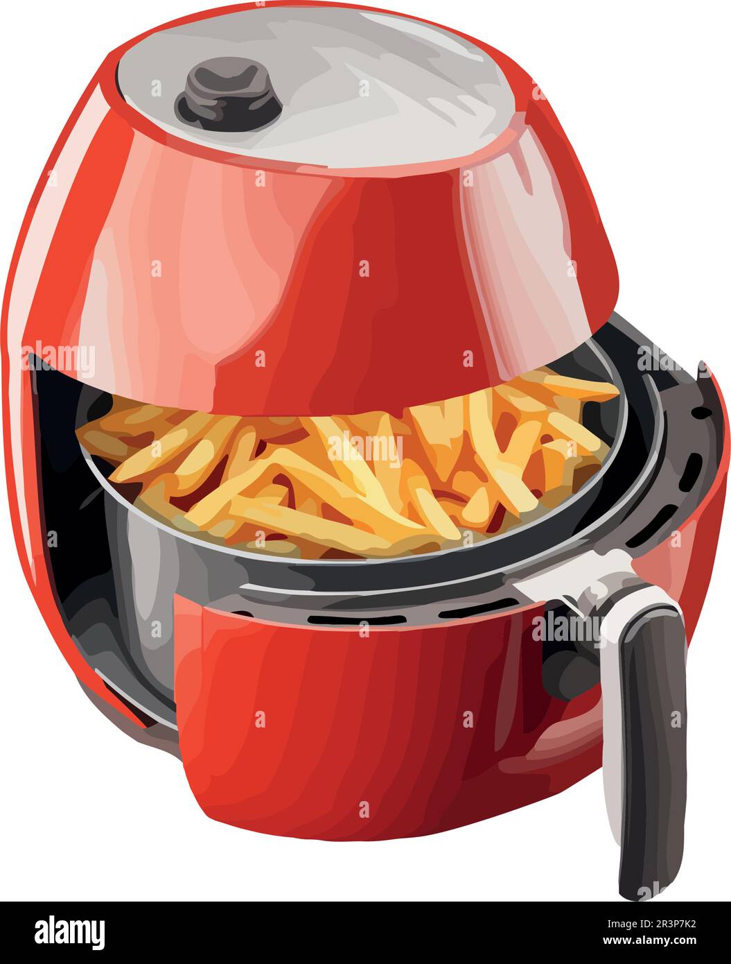 gourmet-meal-cooked-in-air-fryer-stock-vector-image-art-alamy