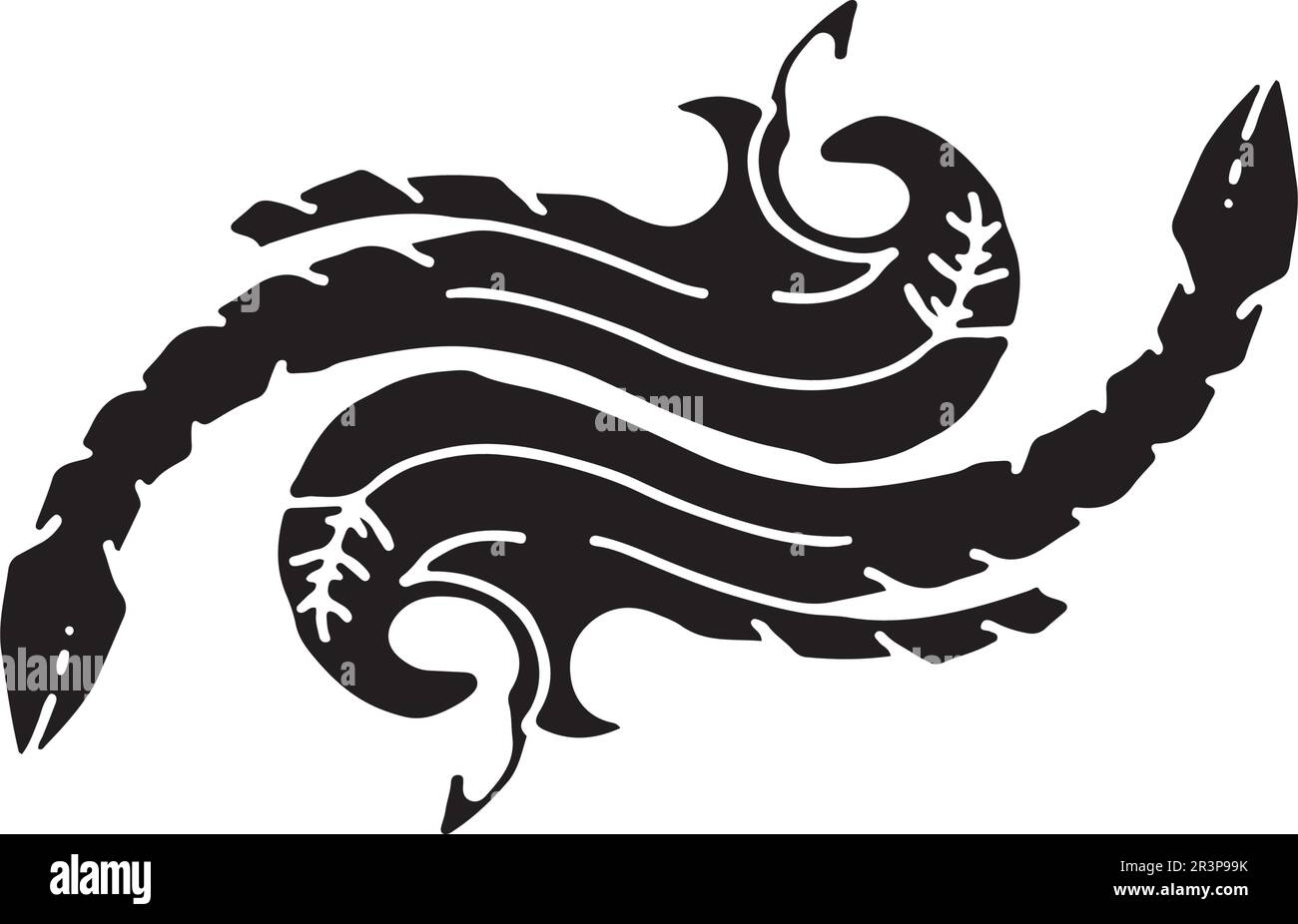 tribal tatto collection set flame tatoo totem Vector Illustration ...