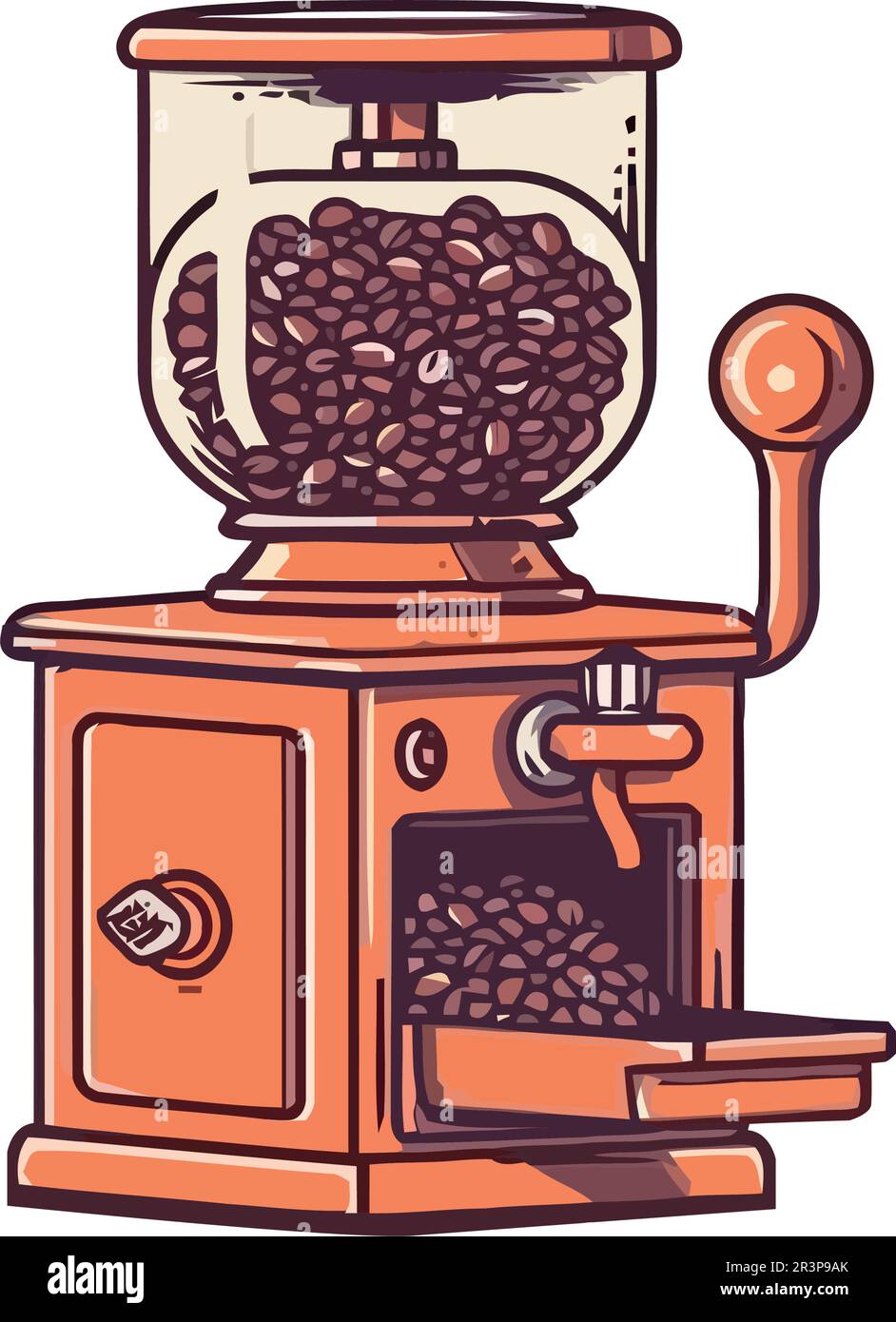 Freshly ground coffee beans Stock Vector Image & Art - Alamy