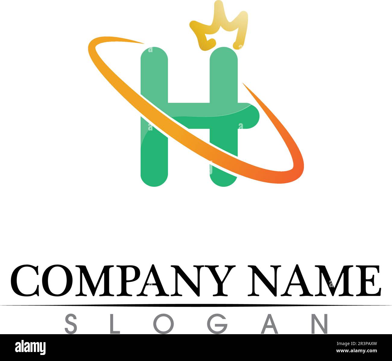 H Letter Logo Template Design Vector illustration Stock Vector