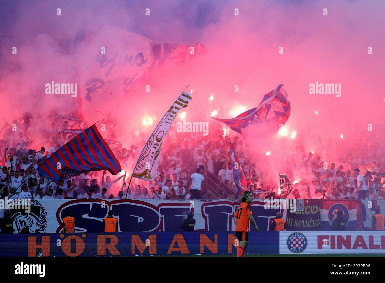 Rijeka, Croatia. 24th May, 2023. Dario Melnjak of Hajduk Split in action  during the SuperSport Croatian Football Cup final match between HNK Hajukd  and HNK Sibenik at HNK Rijeka Stadium in Rijeka