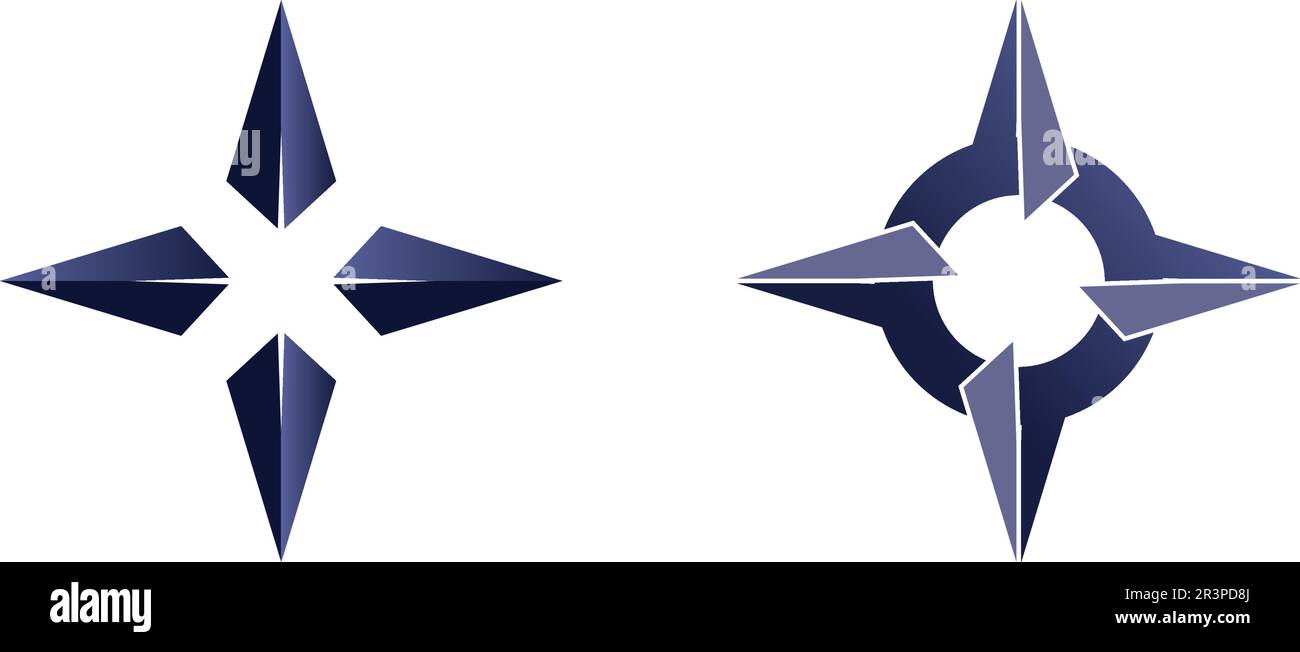 Vector - Compass signs and symbols logo Stock Vector Image & Art - Alamy