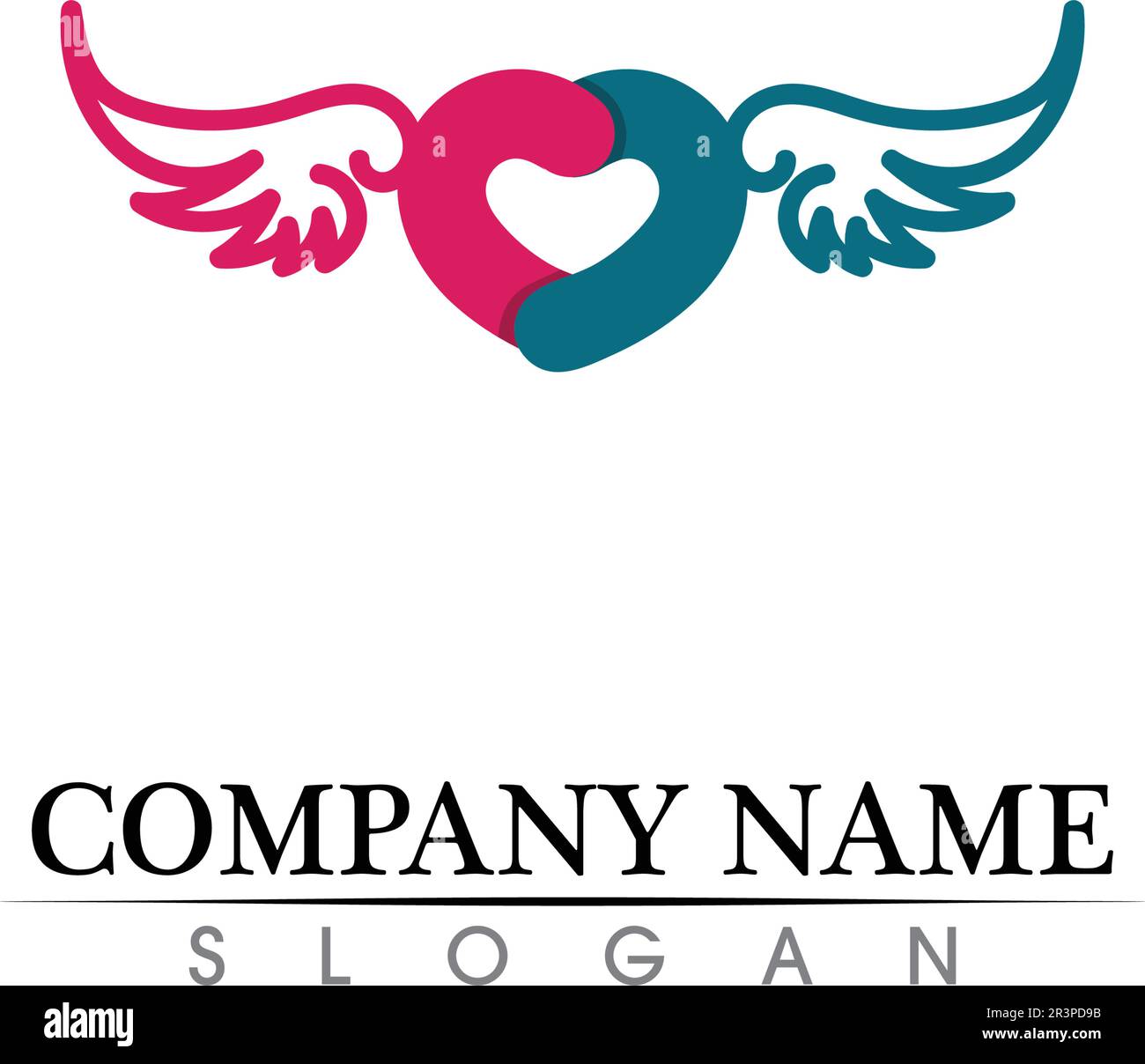 Love Logo and valentine day symbols Vector Template icons app Stock ...