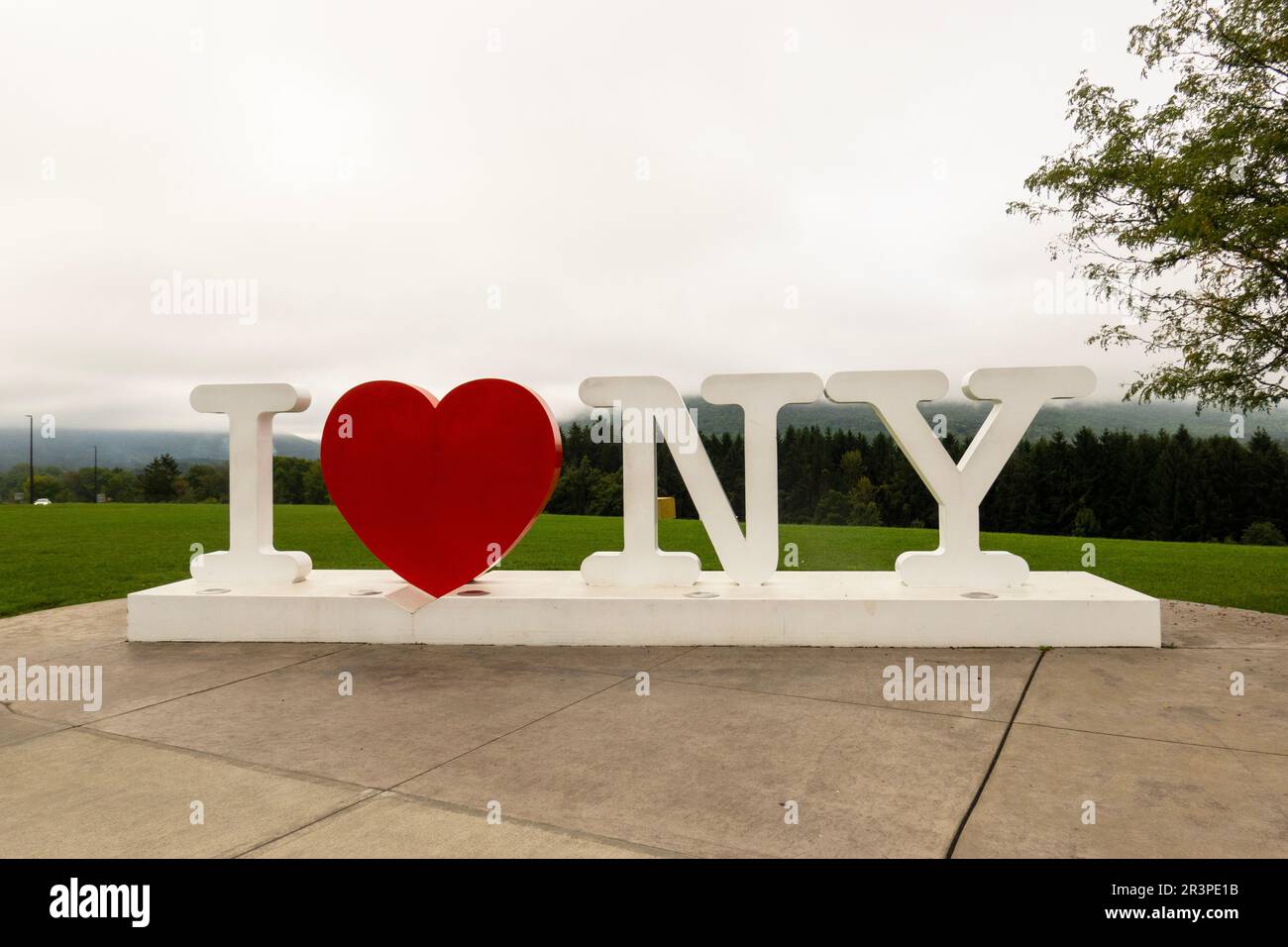 I love NY sign in the finger lakes area of New York State Stock Photo