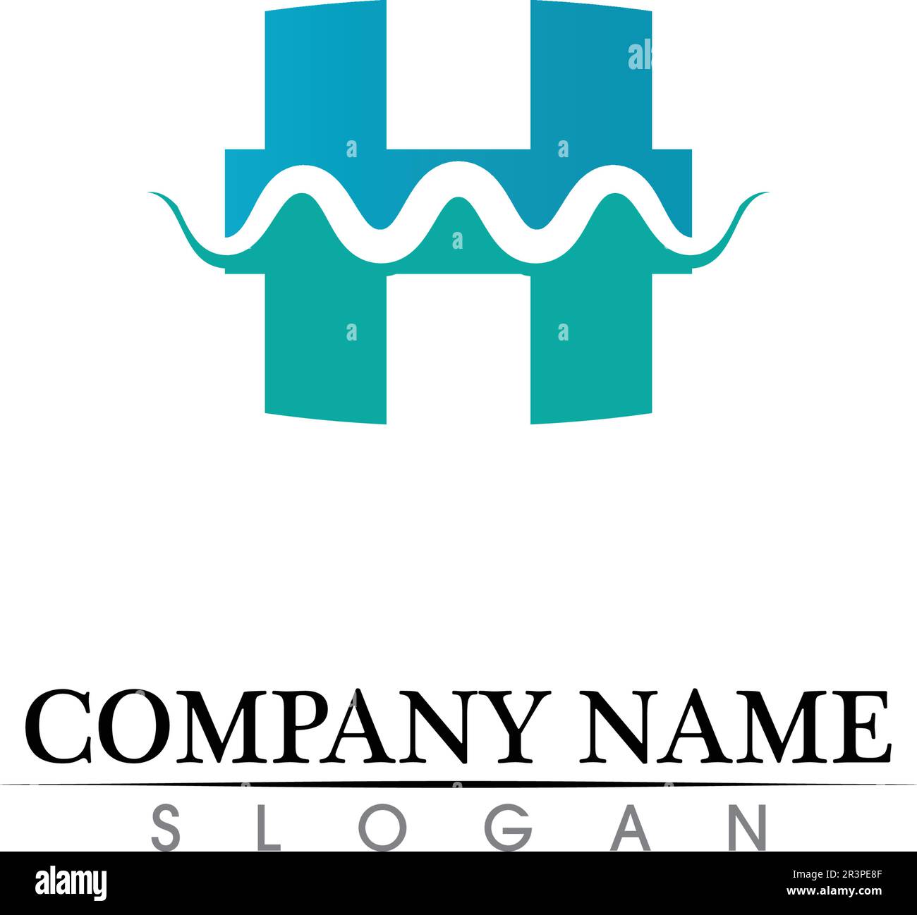 H Letter Logo Template Design Vector illustration Stock Vector