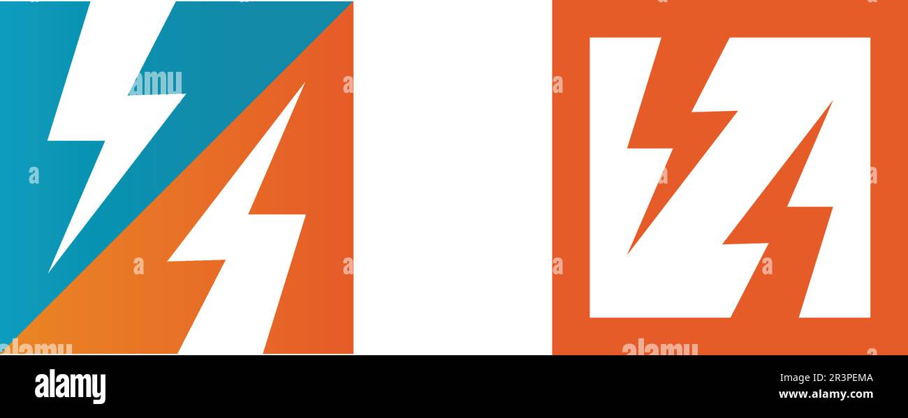 electric Vector lightning icon logo and symbols Stock Vector Image ...