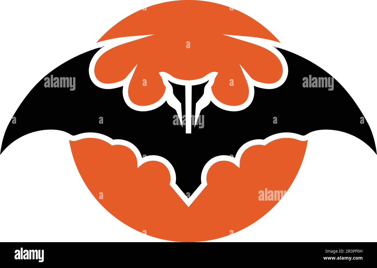bat open wings flying concept elements icon Stock Vector