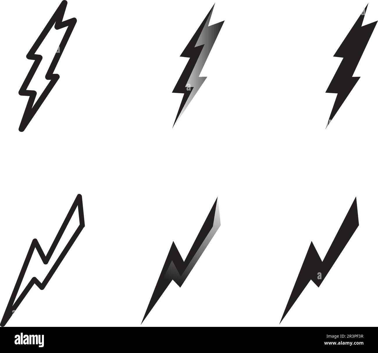 electric Vector lightning icon logo and symbols Stock Vector Image ...