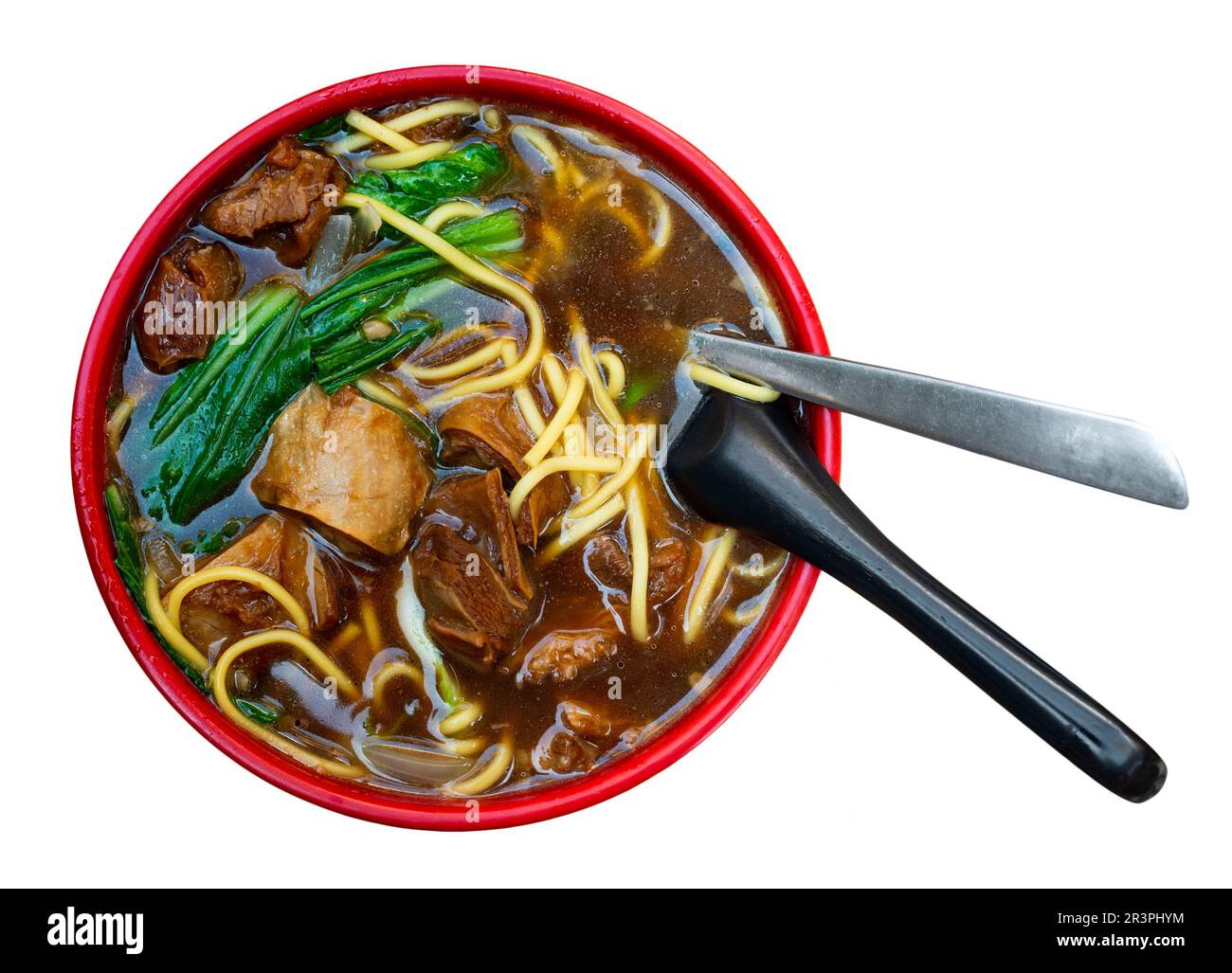 Asian noodles in broth with slow cooked Beef Stock Photo Alamy