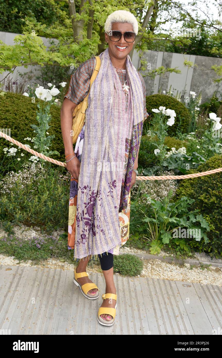 22 May 2023. London UK. Arit Anderson at the 2023 RHS Chelsea Flower, London. Sue Andrews/Alamy. Stock Photo