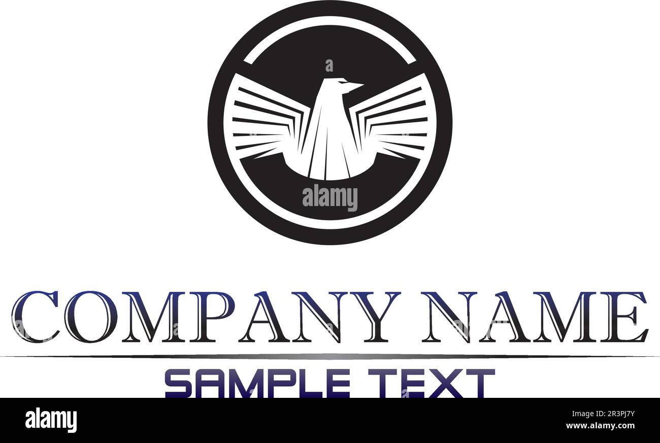 Falcon Wings Logo Template vector icon logo design Stock Vector