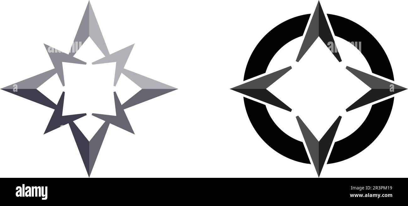 Vector - Compass signs and symbols logo Stock Vector Image & Art - Alamy
