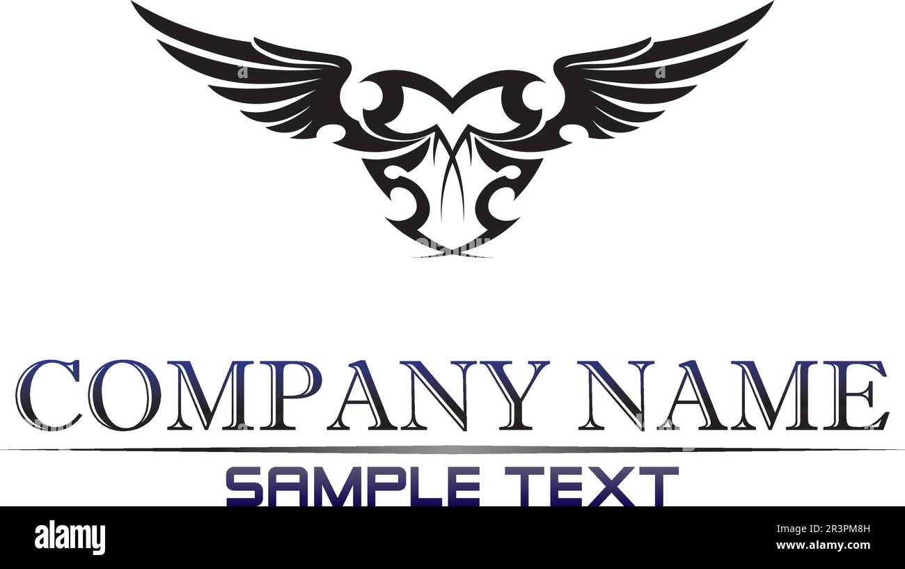Falcon Wings Logo Template vector icon logo design Stock Vector