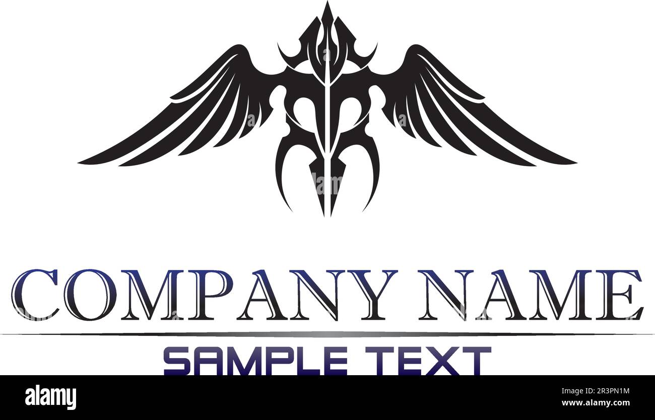Falcon Wings Logo Template vector icon logo design Stock Vector