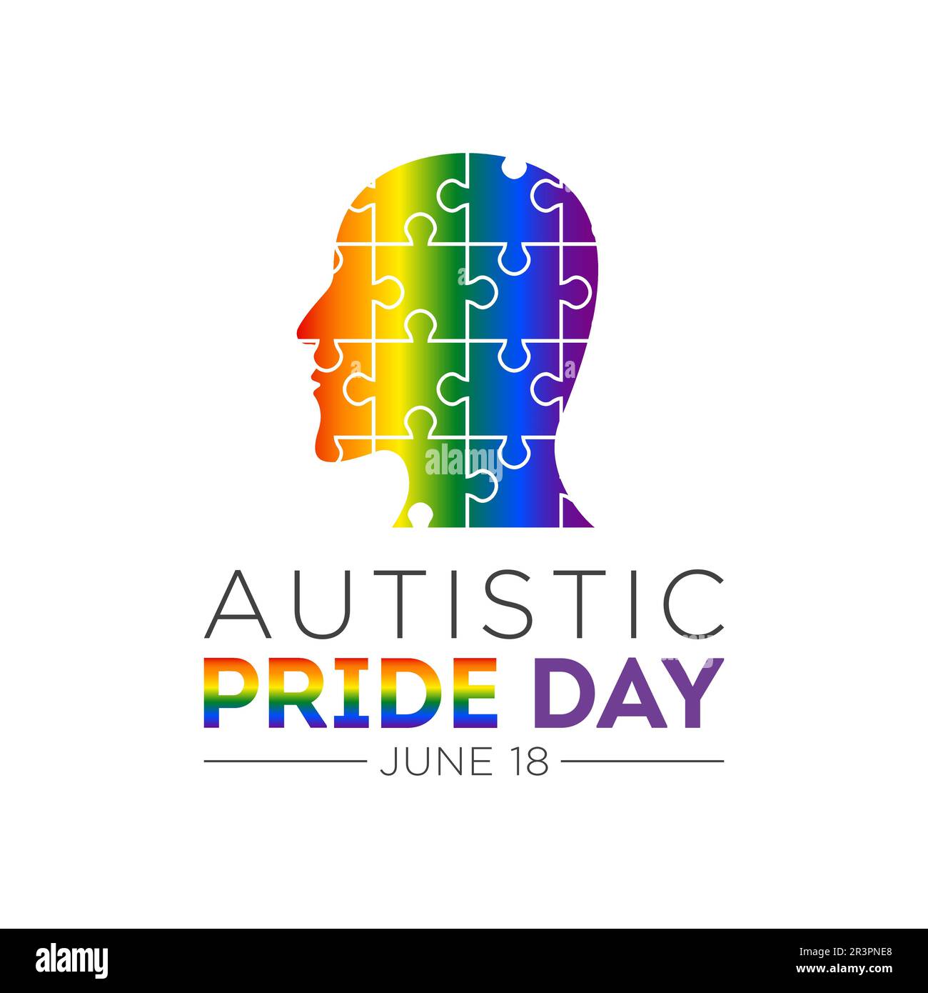 Vector illustration of autistic pride day on 18th june. Autistic pride ...