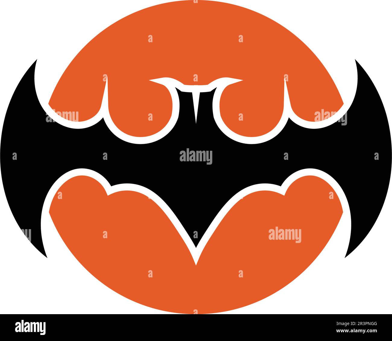 bat open wings flying concept elements icon Stock Vector