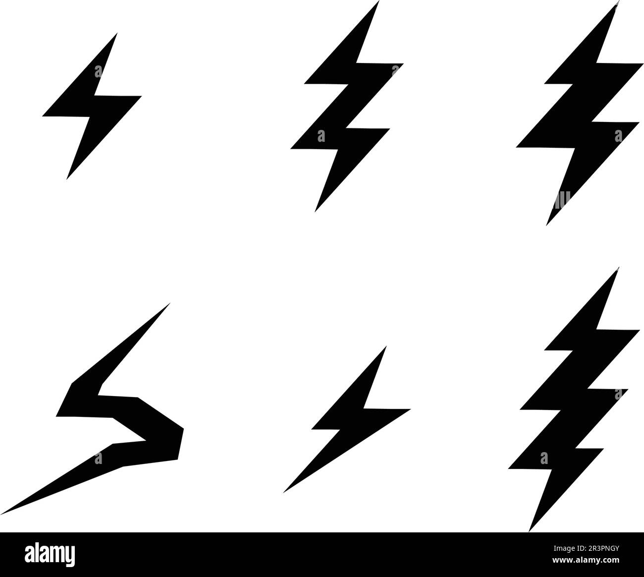 electric Vector lightning icon logo and symbols Stock Vector Image
