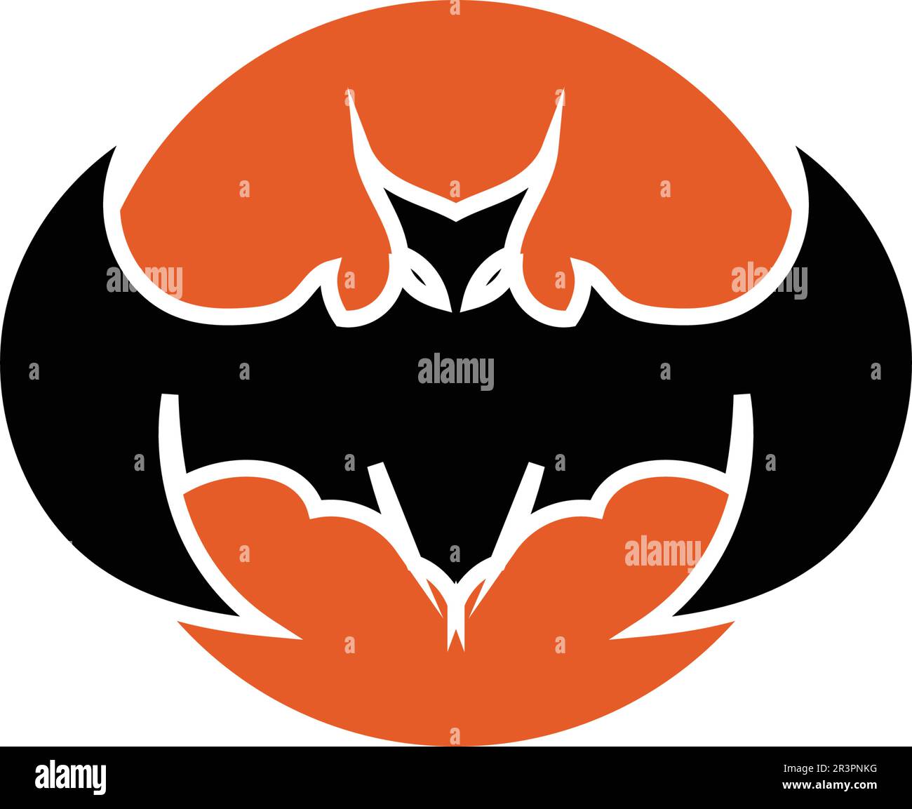 bat open wings flying concept elements icon Stock Vector