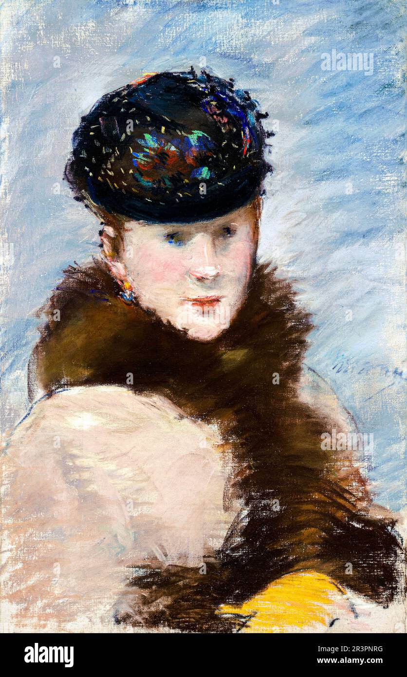 Mery Laurant Wearing a Small Toque painting in high resolution by