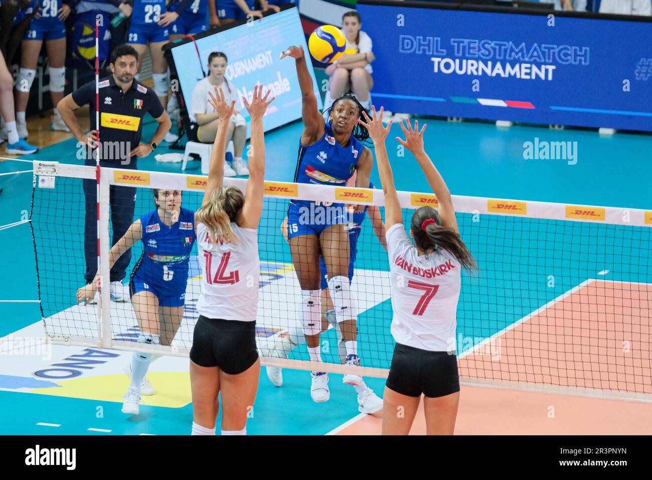 Hillary Howe Hilary Howe (L) of Canada, Sylvia Chinelo Nwakalor (C) of Italy and ...