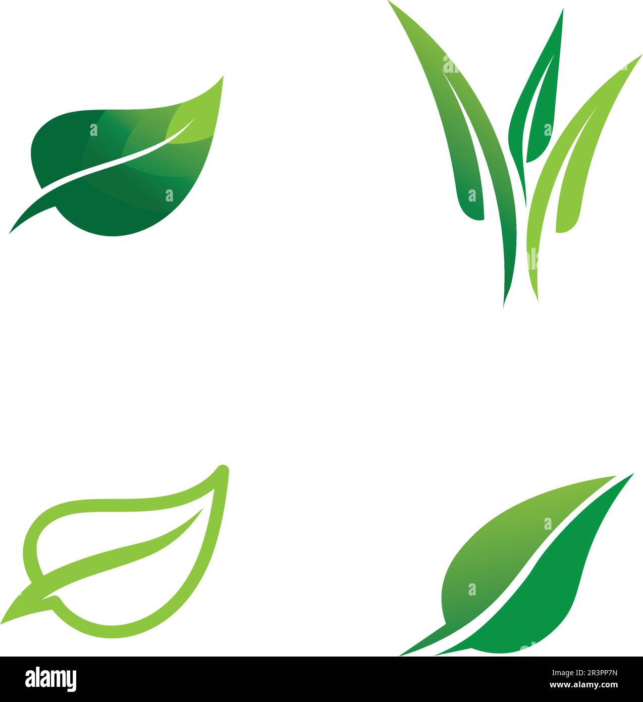 Tree leaf vector logo design eco friendly concept Stock Vector
