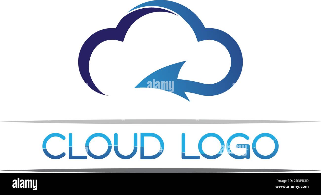 Cloud servers data logo and symbols icons Stock Vector