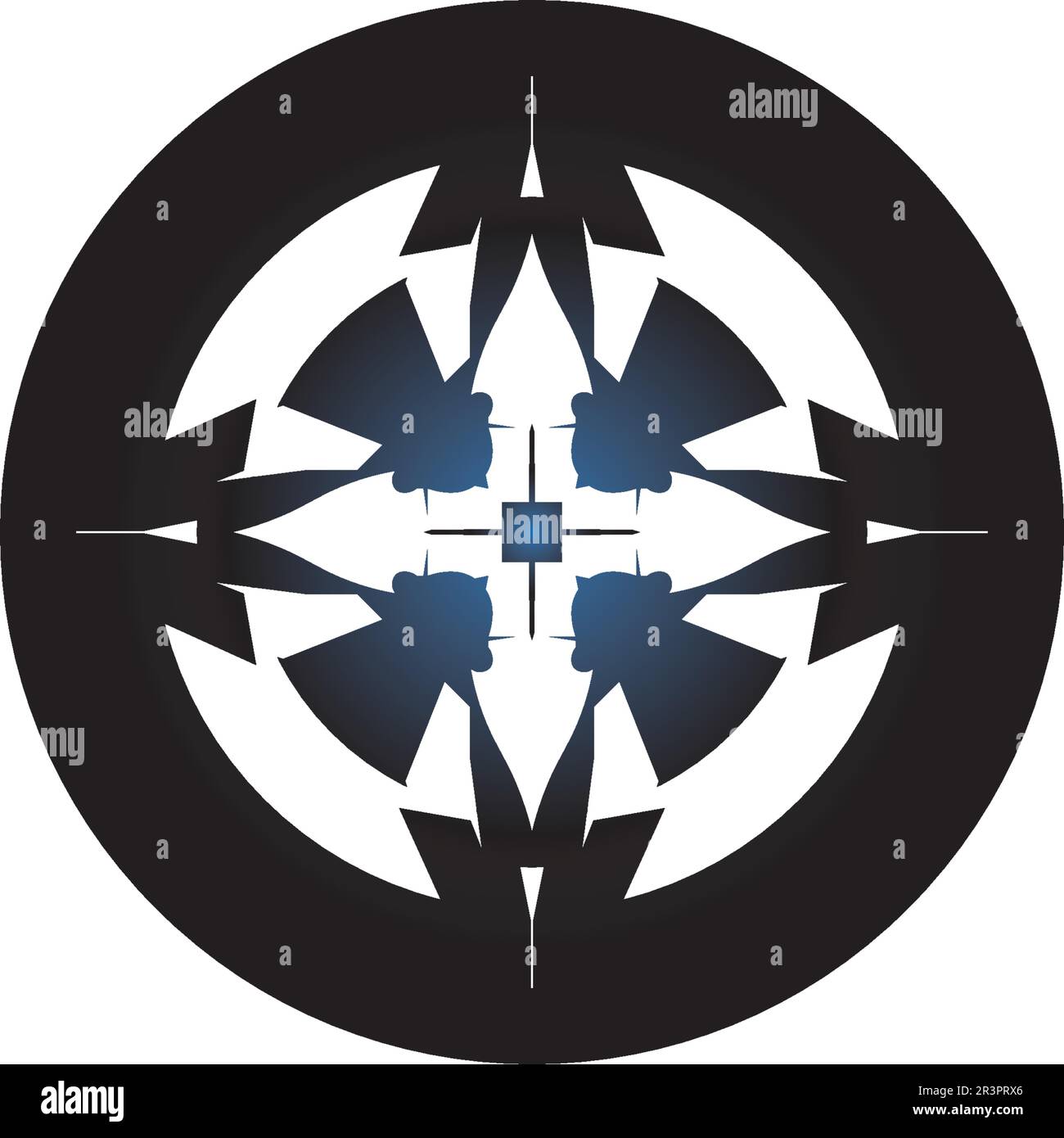 Vector Compass signs and symbols logo Stock Vector