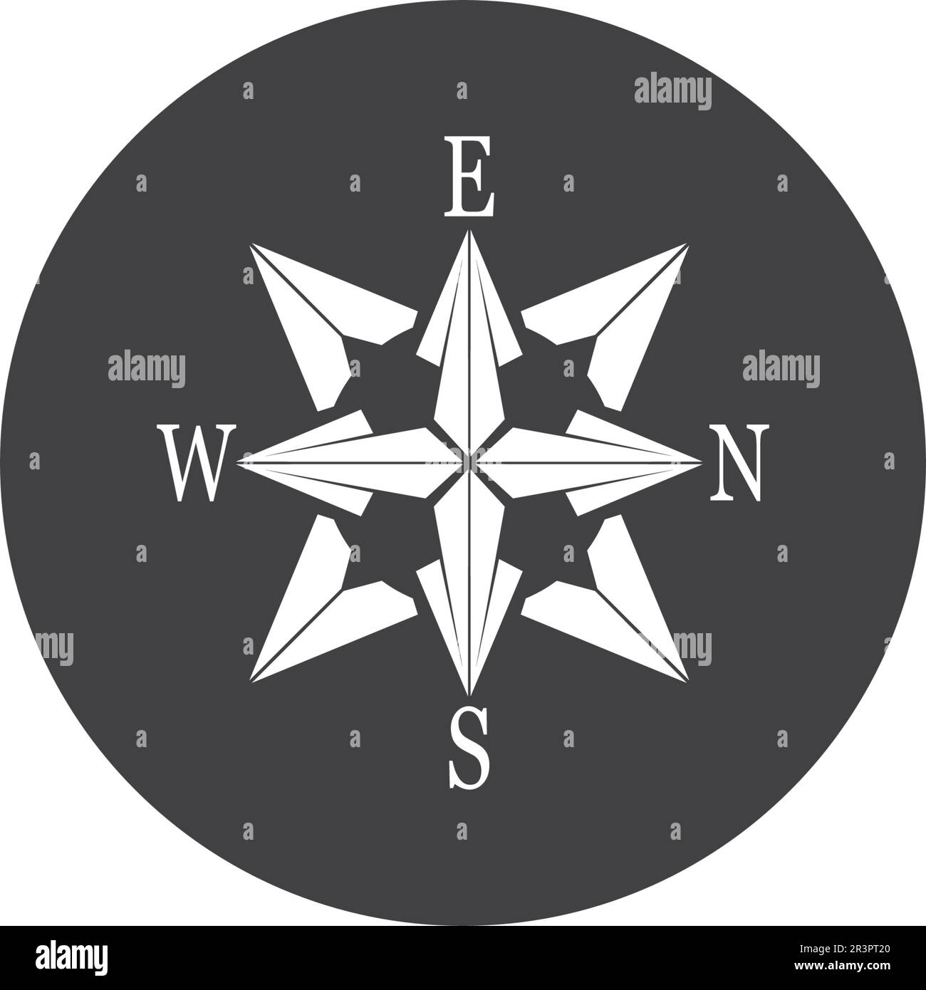 Vector compass signs and symbols logo stock vector image art alamy
