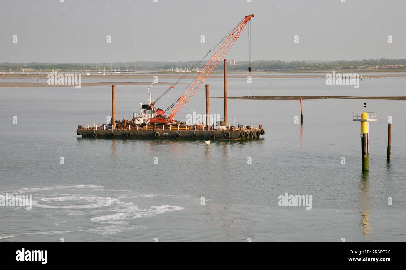 An old boat at HM Naval Dockyard in Portsmouth, United Kingdom, Europe ...