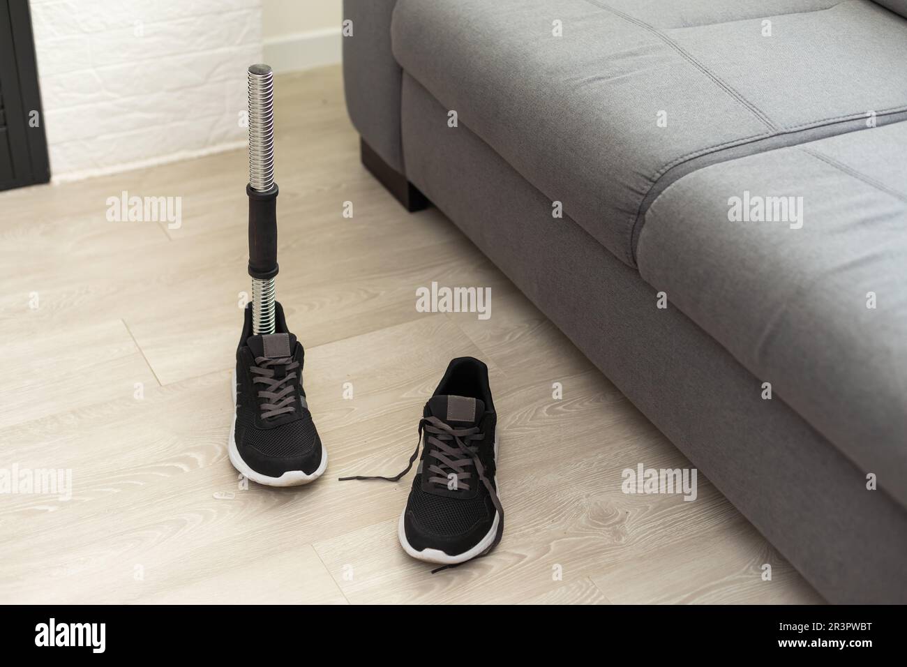 prosthetic leg disability on above knee transfemoral leg prosthesis