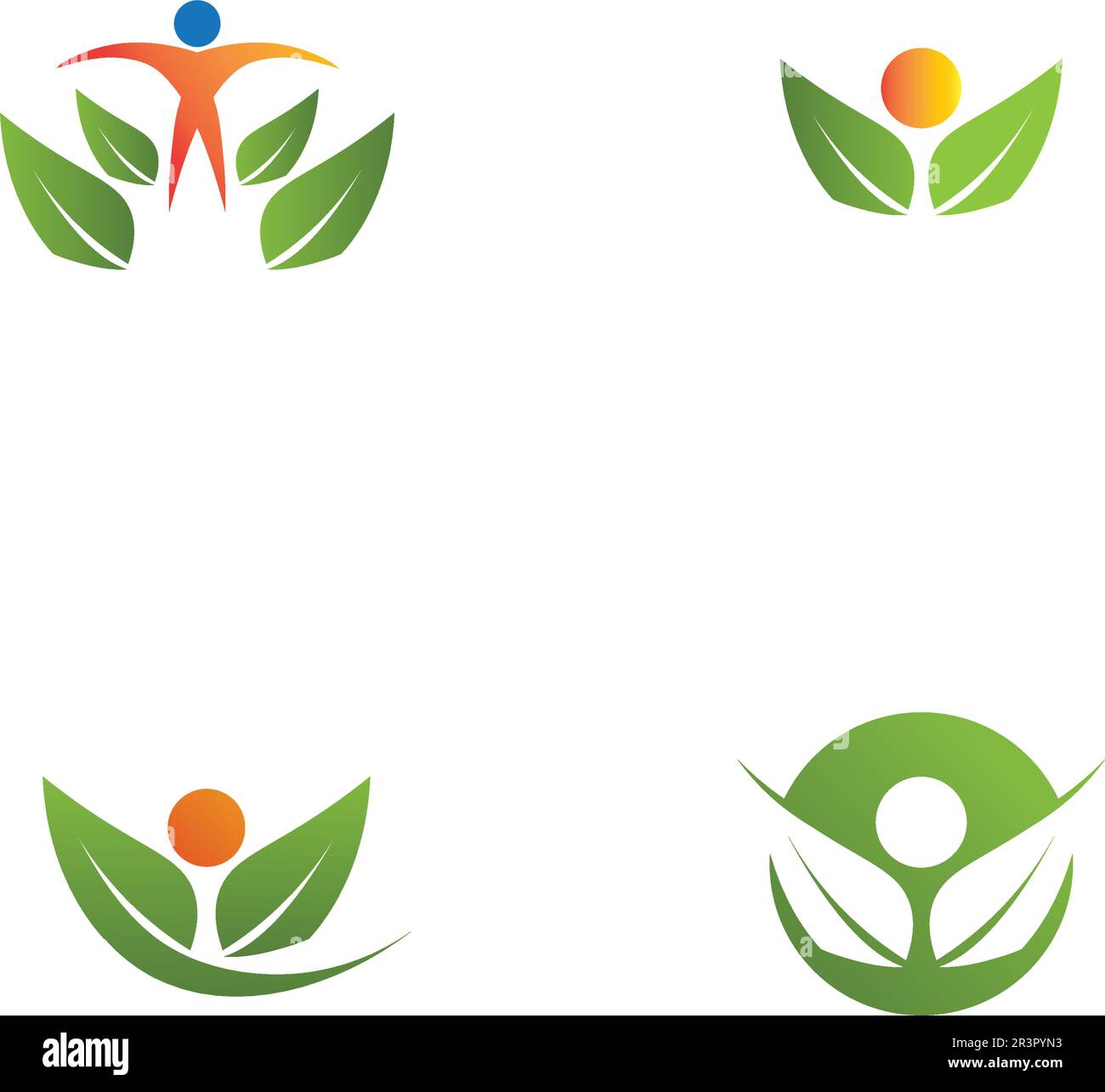 Community Care Logo People Icons In Circle Vector Concept Engagement