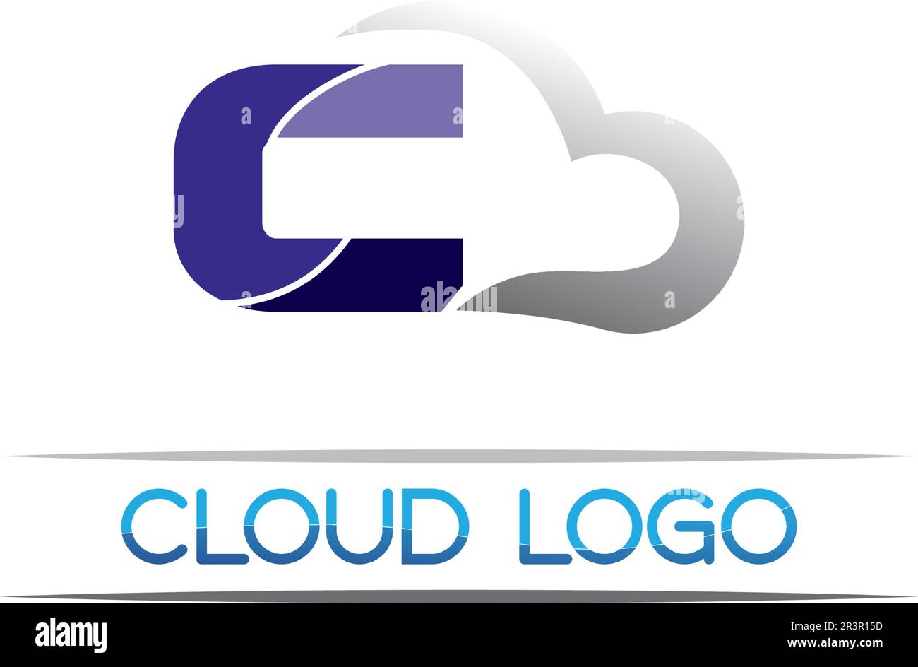 Cloud servers data logo and symbols icons Stock Vector