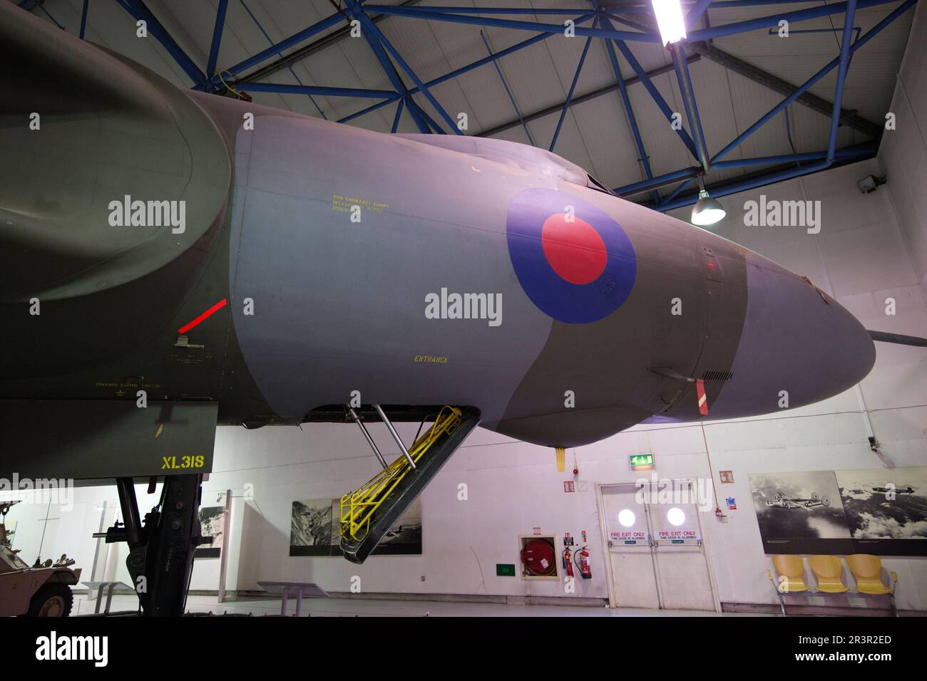 Avro Vulcan B2 cockpit ladder Stock Photo Alamy