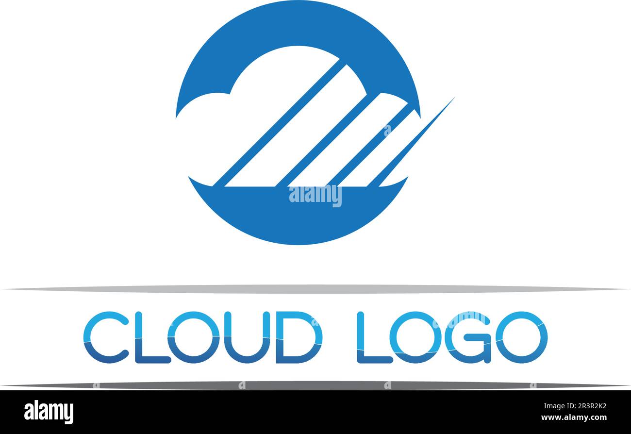 Cloud servers data logo and symbols icons Stock Vector