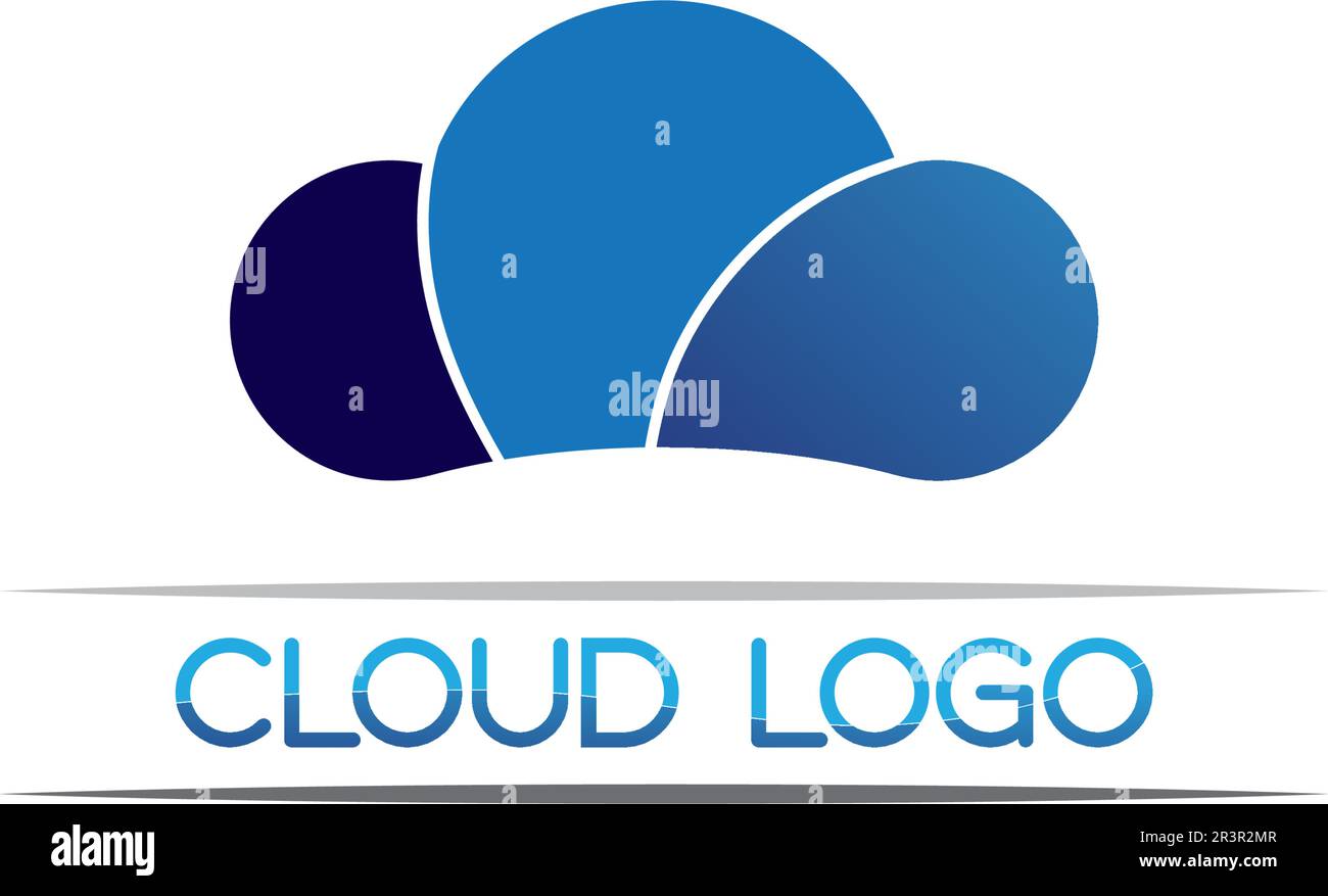 Cloud servers data logo and symbols icons Stock Vector