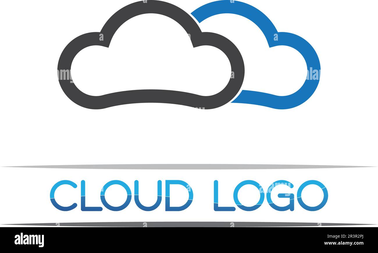 Cloud servers data logo and symbols icons Stock Vector