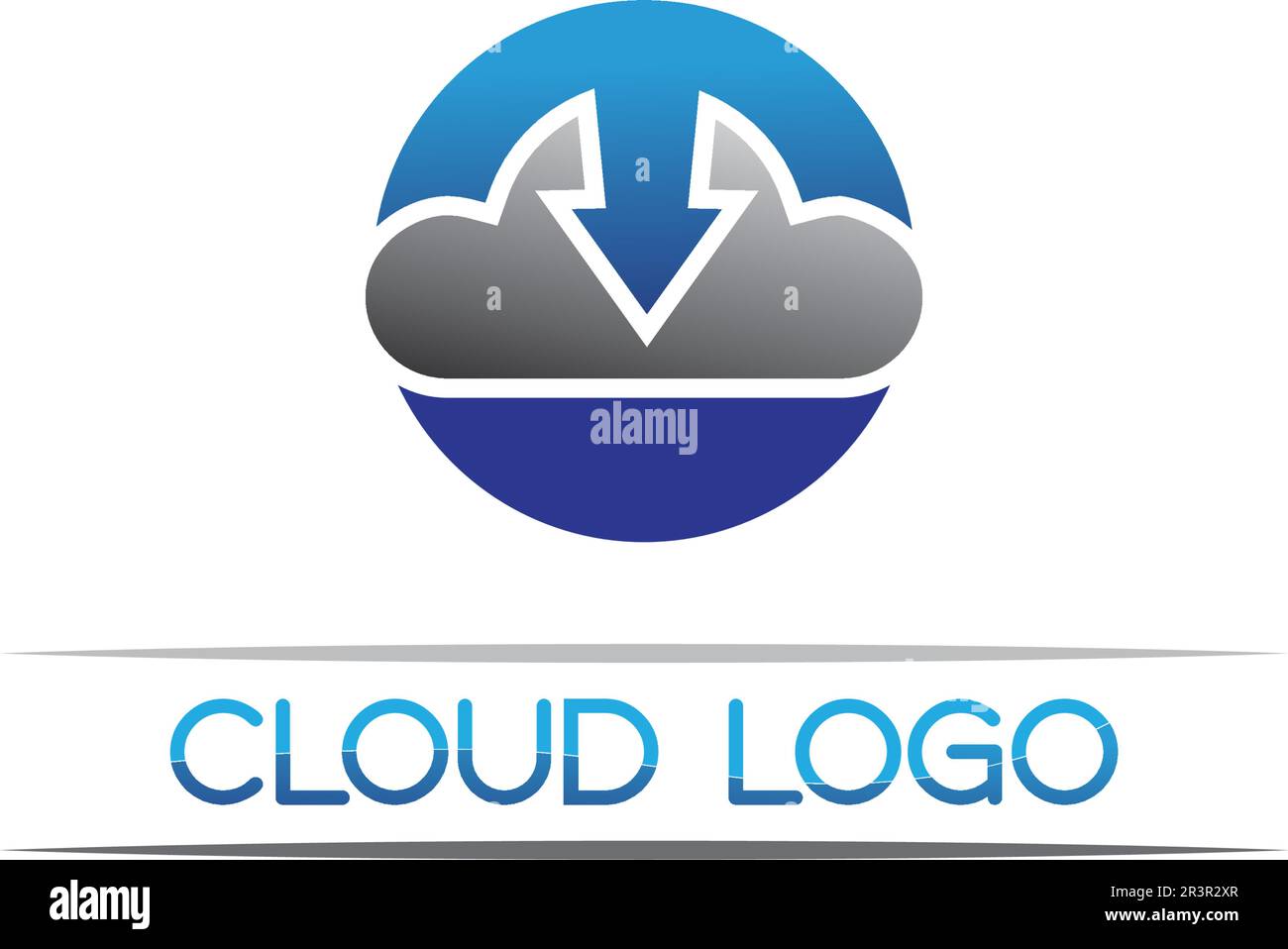 Cloud servers data logo and symbols icons Stock Vector
