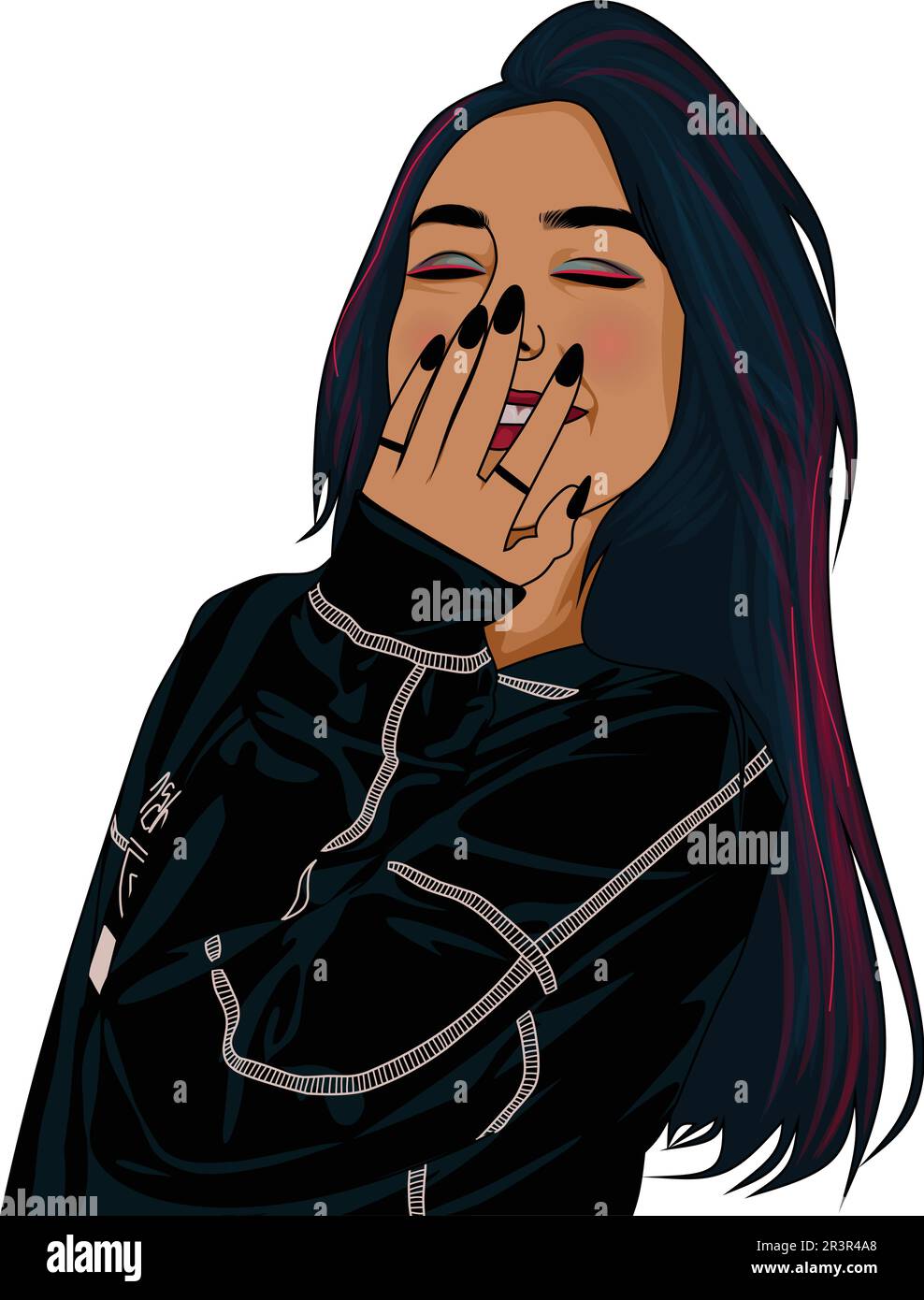 Blushing Girl Drawing