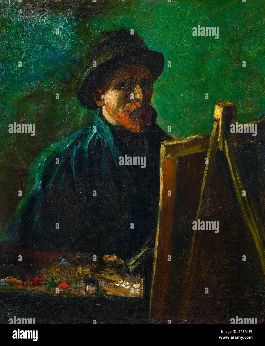 Vincent van Gogh's SelfPortrait with Dark Felt Hat at the Easel (1886